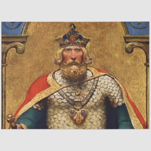 Papier Mousseline "King Arthur" par NC Wyeth (Recto)