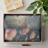 Papier Mousseline Kingfisher perched over water pink flowers (Cadeau)