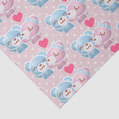 Papier Mousseline Kissing Bears mignon et Kawaii (Détail)