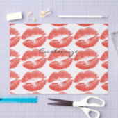 Papier Mousseline Kissing Red lips (Artisanat)
