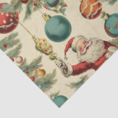 Papier Mousseline Kitschy Santa and Ornaments (Détail)