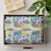 Papier Mousseline Kitty Chat avec crème glacée Summer Kawaii Caractè (Cadeau)