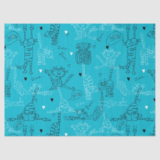 Papier Mousseline Kitty Kat Antics (Recto)