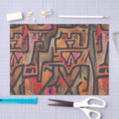 Papier Mousseline Klee Expressionniste Forêt Abstraite Art Moderne (Artisanat)