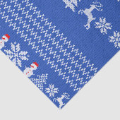 Papier Mousseline Knit bleu hiver Chandail de Noël personnalisé (Détail)