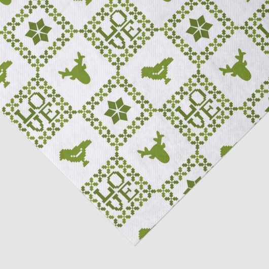 Papier Mousseline Knit nordique Motifs (Détail)