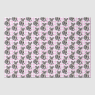 Papier Mousseline Koala Bears sur En vichy rose