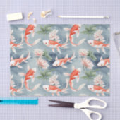 Papier Mousseline Koi Fish Floral Pond Découpage (Artisanat)