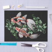 Papier Mousseline Koi Fish Pond Kois Ivy Japanese Fishpond (Artisanat)