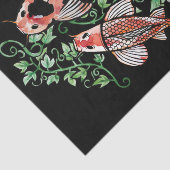 Papier Mousseline Koi Fish Pond Kois Ivy Japanese Fishpond (Détail)