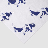 Papier Mousseline Koi Poisson Karp #1 do-it-yourself couleurs bleu (Détail)