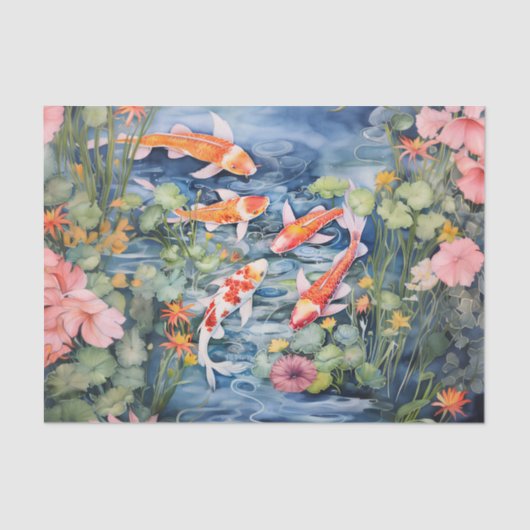 Papier Mousseline Koi Pond (Recto)