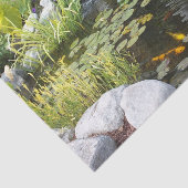 Papier Mousseline Koi Pond avec cascade (Détail)