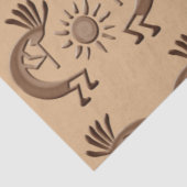 Papier Mousseline Kokopelli Golden Sun brun 2 découpage (Détail)