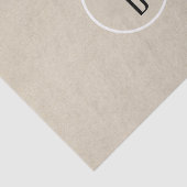 Papier Mousseline Kraft Brun Chic Monogramme Lettre Initiale Rustiqu (Détail)