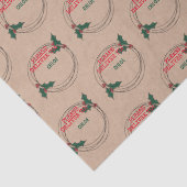Papier Mousseline Kraft S'Il Vous Plaît Livrer À, Noël Customisé (Détail)