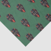 Papier Mousseline Krampus en vert (Détail)