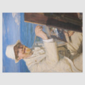 Papier Mousseline Kroyer - Autoportrait à Skagen Beach (Recto)