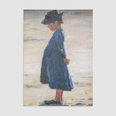 Papier Mousseline Kroyer - Petite fille debout sur Skagen Beach