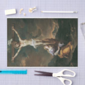 Papier Mousseline Kruzifixus Mit Maria Magdalena, Martino Altomonte (Artisanat)