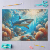 Papier Mousseline La baignade des requins dans une dédécoupage de ré (Artisanat)