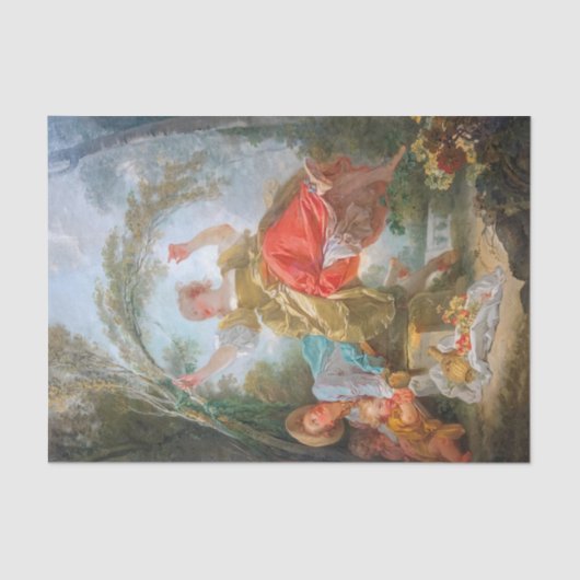 Papier Mousseline La balançoire de Jean Honore Fragonard (Recto)