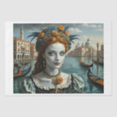 Papier Mousseline La beauté de Venise sur le balcon (Recto)