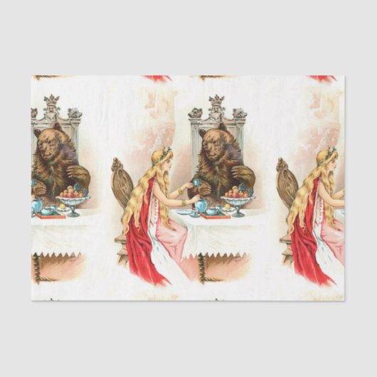 Papier Mousseline La Beauté Et La Bête (Recto)