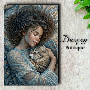 Papier Mousseline La Belle au Bois Dormant & Découpage d'ami félin