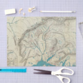 Papier Mousseline La carte de Sleem de l'Alaska central (Artisanat)