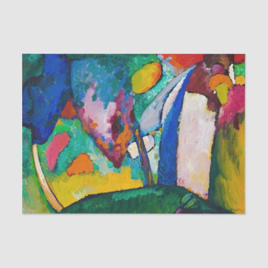 Papier Mousseline La cascade, 1909 par Wassily Kandinsky (Recto)