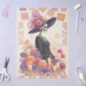 Papier Mousseline La Catrina Skeleton Lady Day of Dead Decoupage (Artisanat)