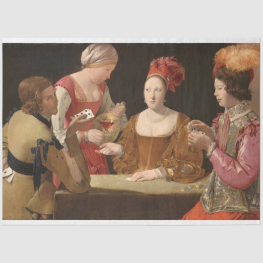 Papier Mousseline La Cheat avec l'As des Clubs, La Tour (Recto)