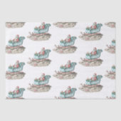 Papier Mousseline La Chinoiserie de père Noël sur la plage (Recto)