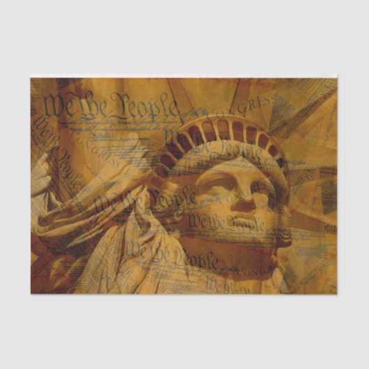 Papier Mousseline La Constitution américaine (Recto)