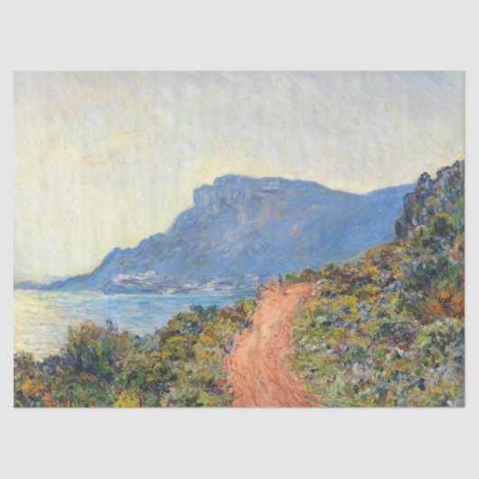 Papier Mousseline La Corniche près de Monaco par Claude Monet (Recto)
