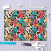 Papier Mousseline La Crowd of cats (Artisanat)