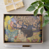 Papier Mousseline La Dame de Gustav Klimt avec un fan (Cadeau)