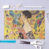 Papier Mousseline La Dame de Gustav Klimt avec un fan (Artisanat)
