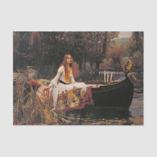 Papier Mousseline La Dame de Shalott John William Waterhouse (Recto)