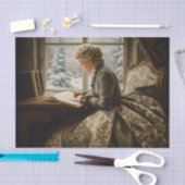 Papier Mousseline La Dame en hiver (Artisanat)