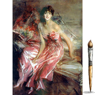Papier Mousseline La Dame en rose (1916) par Giovanni Boldini