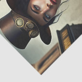 Papier Mousseline La dame Steampunk à Londres (Détail)