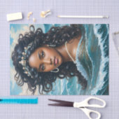 Papier Mousseline La déesse africaine Yemaya Art (Artisanat)