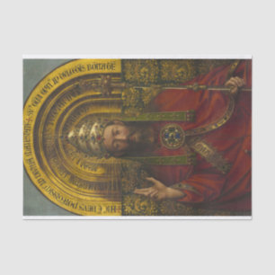 Papier Mousseline La Déité Enthronée, Christ, Le Retable De Gand