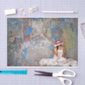 Papier Mousseline Là, Elle Est Assis Tissu De Découpage (Artisanat)