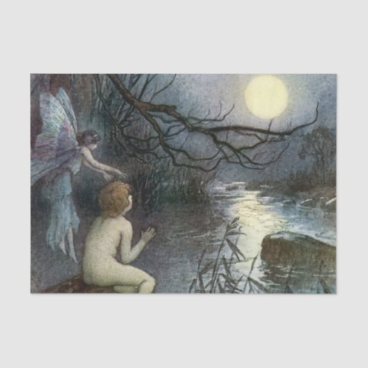 Papier Mousseline ”La Fée de la Lune” par Warwick Goble (Recto)