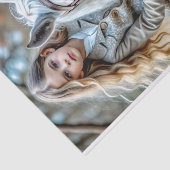 Papier Mousseline La fille sur la déroupage du cheval blanc (Détail)