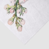 Papier Mousseline La fleur rose et blanche pulvérise le papier de (Détail)