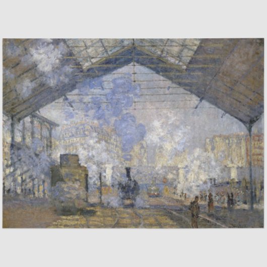 Papier Mousseline La gare Saint-Lazare, Monet (Recto)
